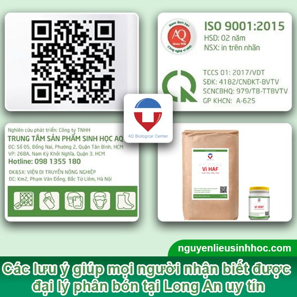 Đại lý phân bón tại Long An uy tín, chất lượng, giá tốt
